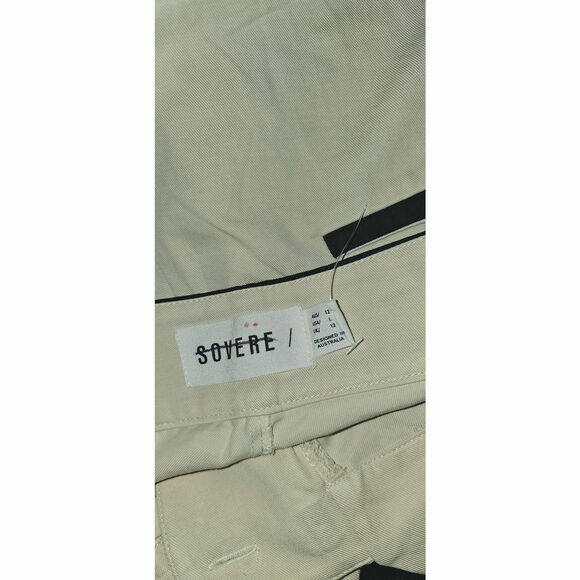 New Anthropologie SOVERE Express Wide-Leg Pleated Pants $189 SIZE 8 Beige - Picture 9 of 9
